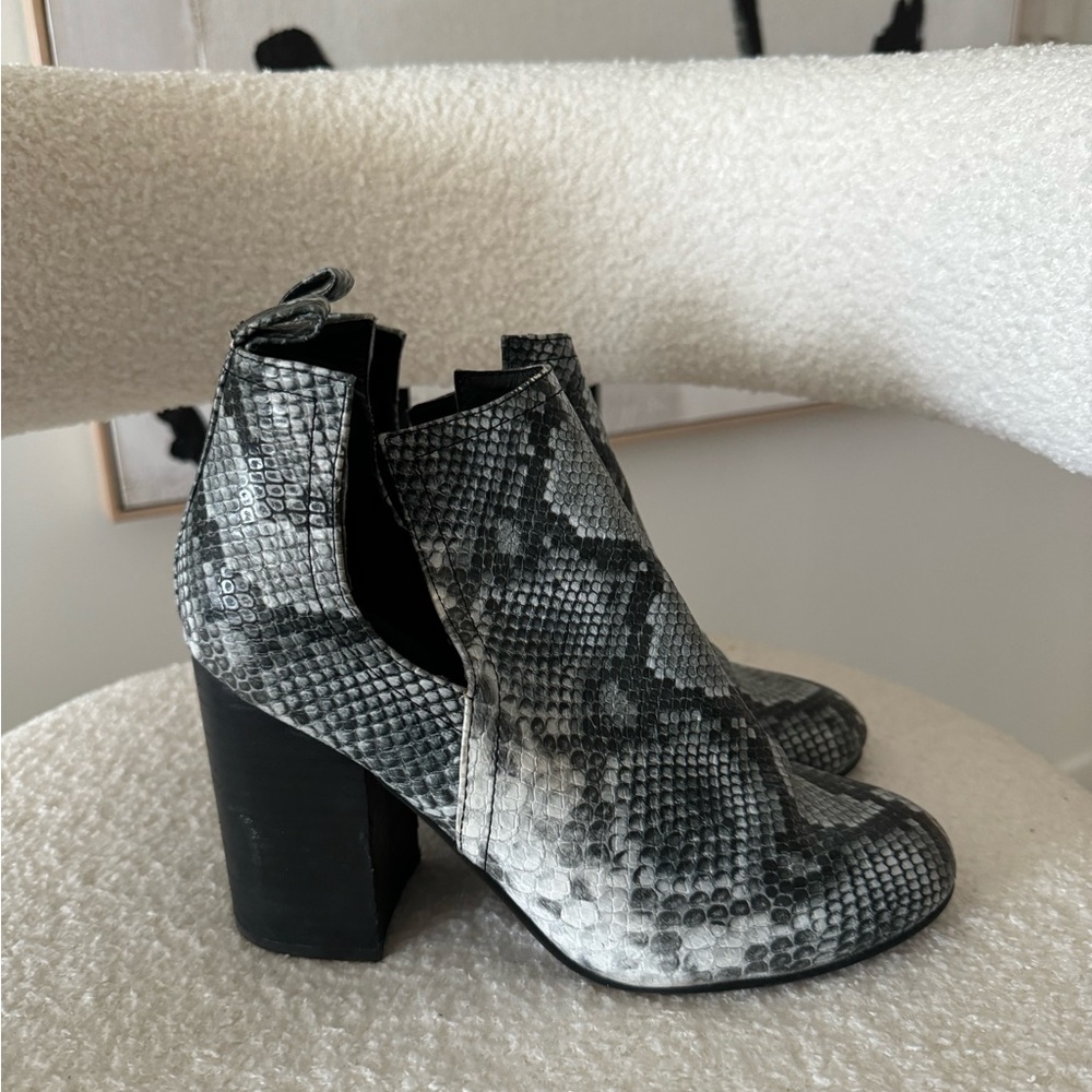 Steve Madden Women's Snake Print Ankle Boots